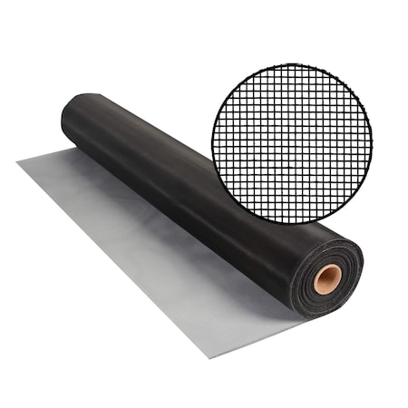 Phifer Aluminum Screening for Tiny Insects, 36 x 50', Black, 24x22 Mesh, One Roll 3036766